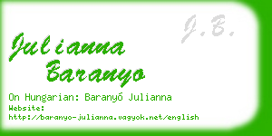 julianna baranyo business card